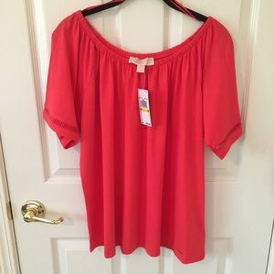 MICHAEL Michael Kors OTS Coral Blouse NEW